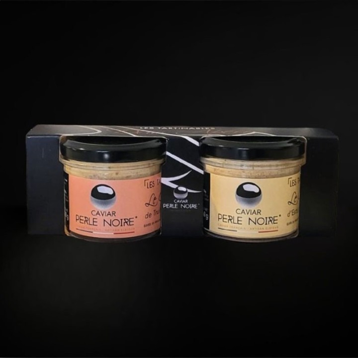 Duo Crémeux Esturgeon & Truite – Caviar Perle Noire (24)