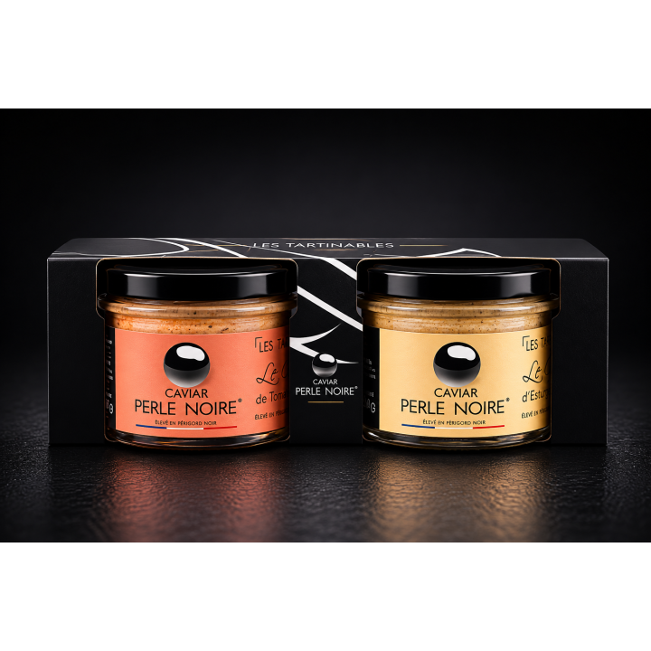 Duo Crémeux Esturgeon & Truite – Caviar Perle Noire (24)