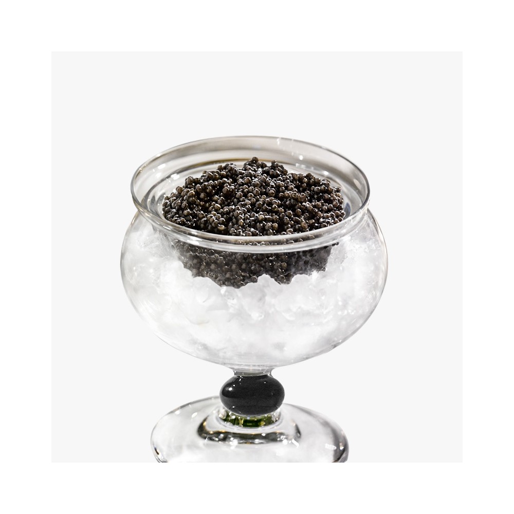 Blown glass caviar service