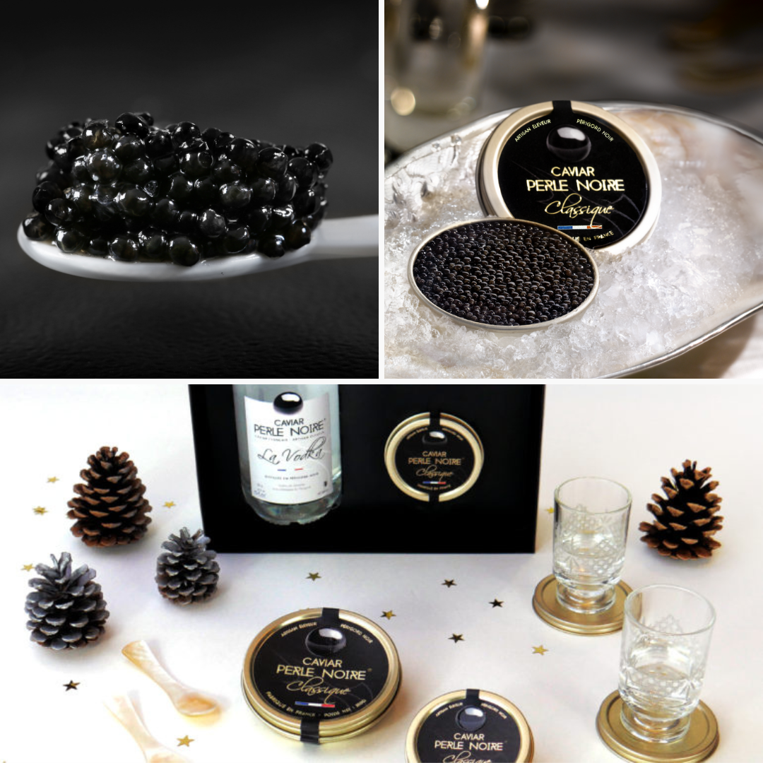 coffret cadeau de Noel vodka caviar classique